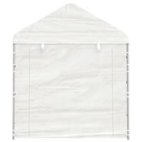 Prieel met dak 11,15x2,28x2,69 m polyetheen wit - thumbnail
