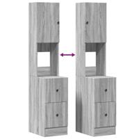 Keukenkast 35x50x180 cm bewerkt hout grijs sonoma eiken - thumbnail