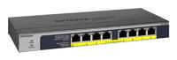 NETGEAR GS108PP Netwerk switch 8 poorten PoE-functie - thumbnail