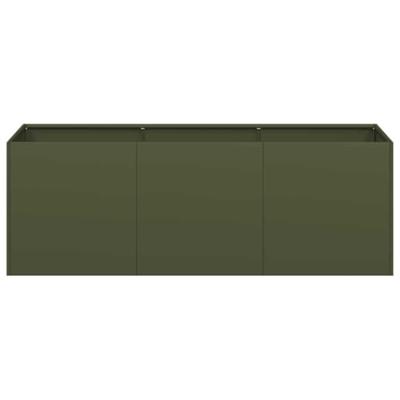 Plantenbak 120x40x40 cm koudgewalst staal olijfgroen Plantenbak 120x40x40 cm koudgewalst staal olijfgroen