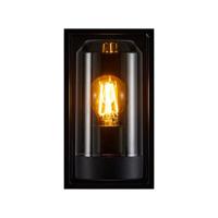 Nordlux Griffin wandlamp zwart met smokeglas & E27 fitting 23 cm - thumbnail