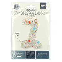 Folat BV Staande folieballon joyful party cijfer 7 -72cm - thumbnail