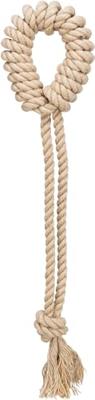 TRIXIE Speeltouw met ring, hennep/katoen, hondenspeelgoed - 34887
