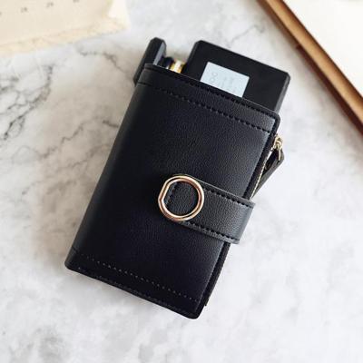 Vrouwen portemonnees kleine mode lederen portemonnee dames kaart tas voor vrouwelijke portemonnee geld clip portemonnee (zwart) Vrouwen portemonnees kleine mode lederen portemonnee dames kaart tas voor vrouwelijke portemonnee geld clip portemonnee (zwart)