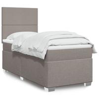 Boxspring met matras stof taupe 120x200 cm - thumbnail