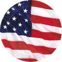 Amscan feestborden USA 26,7 cm 8 stuks - thumbnail