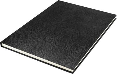 Kangaro k-5321 schetsboek a4 creme 120gr blanco papier, 140 blz hard cover imprint slang zwart