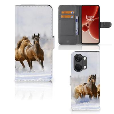 OnePlus Nord 3 | Telefoonhoesje | Met pasjeshouder | Paarden OnePlus Nord 3 | Telefoonhoesje | Met pasjeshouder | Paarden