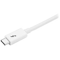 StarTech.com Thunderbolt 3 USB-C kabel - 20Gbps - Thunderbolt, USB en DisplayPort compatibel - 1m - wit - thumbnail