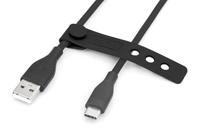 Digitus AK-300340-020-S USB-kabel USB 2.0 USB-A stekker, USB-C stekker 2.00 m Zwart (mat) Flexibel, Zeer flexibel, Met USB, Silicone, Uitstekende - thumbnail