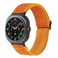 Elastische solo loop nylon bandje - Oranje - Samsung Galaxy Watch 8 Classic - 46mm