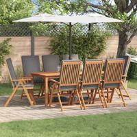 Tuinstoel 8 pcs Bruin en Grijs 57 x 71.5 x 104 cm - thumbnail