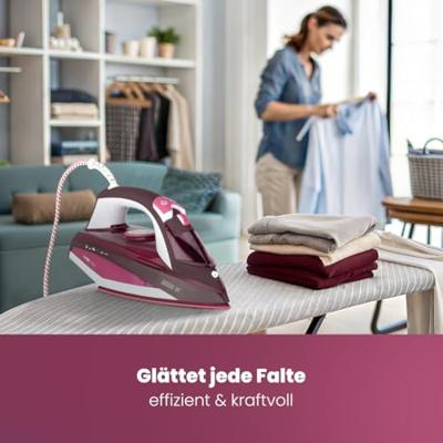 Clatronic DB 3705 Stoomstrijkijzer Keramische zoolplaat 2600 W Roze