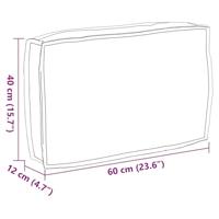 VidaXL Kussen zwart 60 x 40 x 12 cm oxford stof - thumbnail