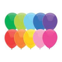 Haza Witbaard Ballonnen gekleurd, 10st. - thumbnail