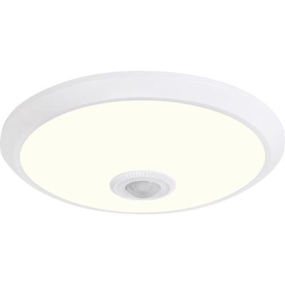 LED Plafondlamp met Bewegingssensor - Dag/Nacht Sensor - 20W 1500lm - Natuurlijk Wit 4200K - Rond Wit Opbouw