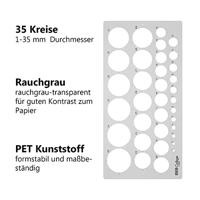 Aristo AR-23319 Cirkelsjabloon 1-35 Mm - thumbnail
