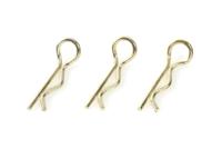 Body clips voor 1/8, goud, medium, 45 graden gebogen (10 stuks) - thumbnail
