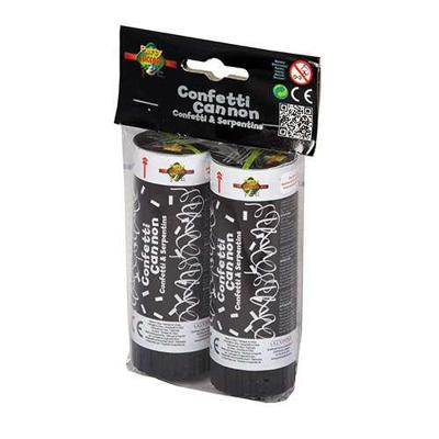 Basic Confettikanon party cannon foil strips zilver