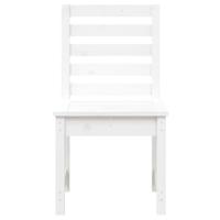 Tuinstoelen 2 st 50x48x91,5 cm massief grenenhout wit - thumbnail