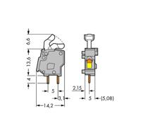 WAGO 257-840 Veerkrachtklemblok 2.50 mm² Aantal polen 1 Rood 500 stuk(s) - thumbnail