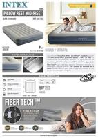 Intex 64118NP Pillow Rest Mid-Rise Luchtbed 152x203x30 cm Grijs/Blauw - thumbnail