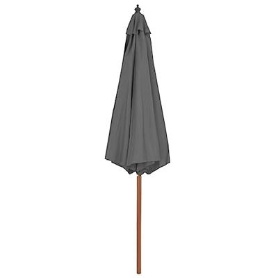 Tuinparasol met houten paal 300 cm antraciet