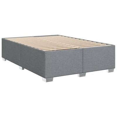 Boxspring met matras stof lichtgrijs 160x200 cm