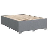 Boxspring met matras stof lichtgrijs 160x200 cm - thumbnail
