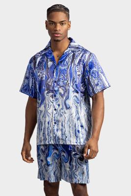 Carlo Colucci C5069 101 Blouse Heren Blauw - Maat L - Kleur: Blauw | Soccerfanshop