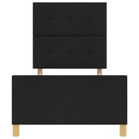 Bedframe met hoofdeinde Zwart 100 x 200 cm Stof - thumbnail