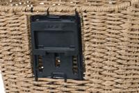 Basil bremen rattan look kf - fietsmand - voorop - bruin - thumbnail