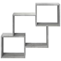 Wandkast 78x18x71 cm bewerkt hout betongrijs - thumbnail