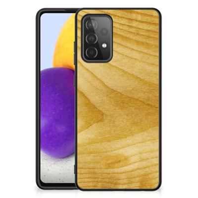 Samsung Galaxy A72 (5G/4G) Houten Print Telefoonhoesje Licht Hout