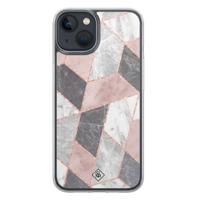 iPhone 13 mini hybride hoesje - Stone grid - thumbnail