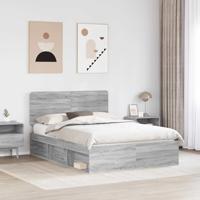 Bedframe Grijs Sonoma 150 x 200 cm Massief grenenhout - thumbnail