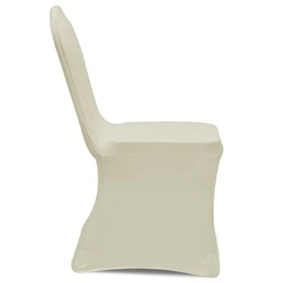 VidaXL Stoelhoes stretch 4 stuks crèmekleurig VidaXL Stoelhoes stretch 4 stuks crèmekleurig
