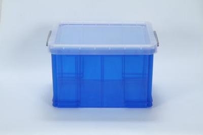 Opbergbox ru 42ltr 520x440x310mm transp blauw Opbergbox ru 42ltr 520x440x310mm transp blauw