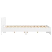 Bedframe met hoofdeinde en LED wit 150x200 cm - thumbnail