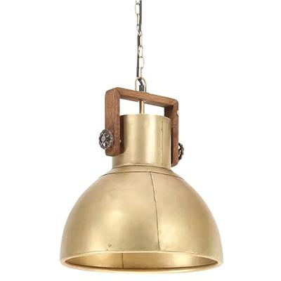 VidaXL Hanglamp industrieel rond 25 w e27 40 cm messingkleurig