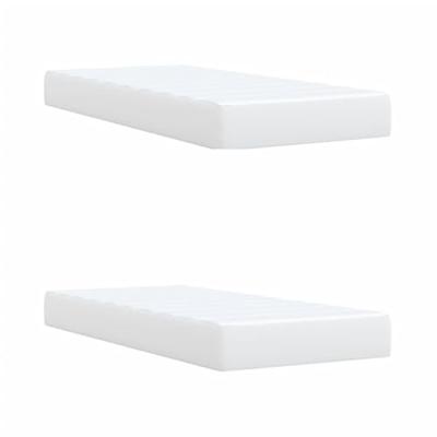 Boxspring met matras kunstleer wit 200x200 cm