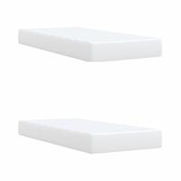 Boxspring met matras kunstleer wit 200x200 cm - thumbnail