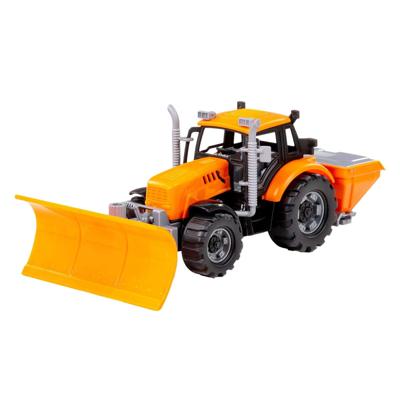 Cavallino tractor met sneeuw ploeg geel, schaal 1:32 Cavallino tractor met sneeuw ploeg geel, schaal 1:32