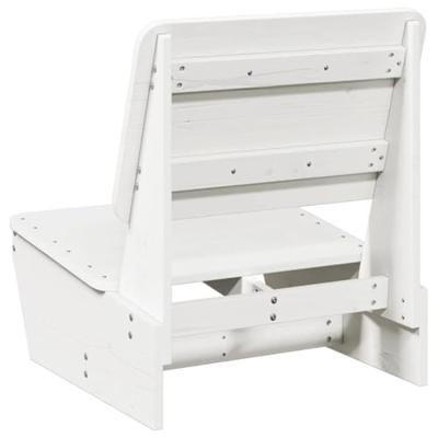 Tuinstoelen 2 st 60x64x70,5 cm massief grenenhout wit