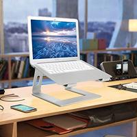 Universele aluminium Laptop Standaard / MacBook Standaard - Zilver - thumbnail