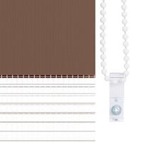 VidaXL Zebra rolgordijn 55x100 cm stofbreedte 50,9 cm polyester bruin - thumbnail