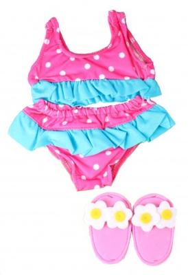 Heless poppenbikini met slippers, 35-45 cm