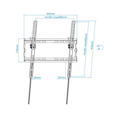 Monitor TooQ LP1071T-B 32"-70" 45 kg - thumbnail