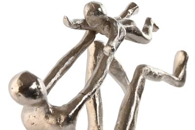 Decoratieve figuren Home ESPRIT Zilverkleurig 25 x 8 x 14 cm (2 Stuks) Decoratieve figuren Home ESPRIT Zilverkleurig 25 x 8 x 14 cm (2 Stuks)