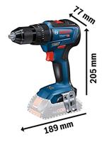 Bosch Blauw GSB 18V-55 Accuschroefboormachine | zonder accu en lader | 06019H5302 - 06019H5302 - thumbnail